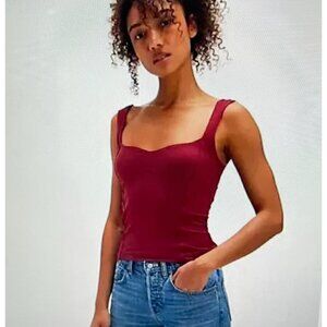 NWOT Free People Intimately Pomegranate Tank Top Small